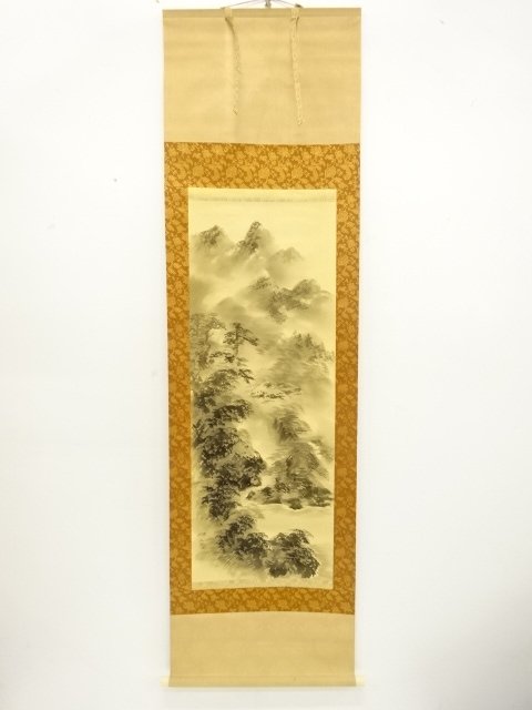 JAPANESE COLLECTIBLE / BY RIZAN OGURA: INK-AND-WASH LANDSCAPE PAINTING